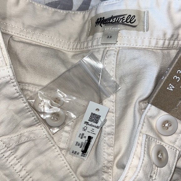 Madewell The Perfect Vintage Wide Leg Pant: Utility Edition NK096 Beige 33 - Picture 6 of 8